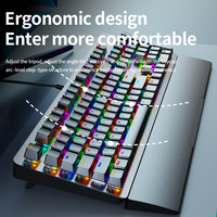Clavier mécanique RGB pleine taille SOREX AK104, nouveau, filaire USB Type-C, touches translucides en ABS, ambidextre, programmable, pour jeux