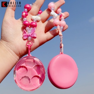 Palette de fards à paupières rose personnalisée à 5 couleurs, boîte à poudre, emballage de maquillage, blush, conteneur, palette de correcteur, boîte à poudre compacte - Product Image 2