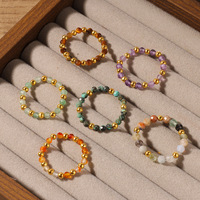 Cristaux de guérison en pierre naturelle, obsidienne, turquoise africaine, perles rondes, bijoux de mode DIY pour femmes, couples, breloques