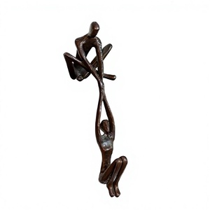 Escultura Decorativa de Bronce de Niño Salvando a una Mujer, Figura de Bronce Hecha a Mano y Personalizada, Decoración para el Hogar - Product Image 1