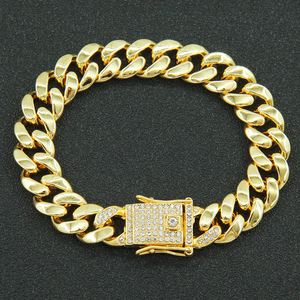 2026 New Innovation Geometric Design Alloy Gold Silver Plated Chain Bracelet Hiphop Style <b>Mens</b> Bracelet Trendy Jewelry Wholesale - Product Image 1