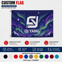Diseño de Logotipo Gratuito, Bandera Personalizada Ecológica, Banderas Personalizadas de Aluminio, 3x5 Pies, Poliéster, Impresión Digital, Publicidad