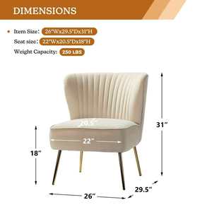 Fauteuil d'appoint moderne en velours blanc pour chambre, hôtel, café et restaurant – Chaise de loisirs confortable avec accoudoirs pour salon et salles d'attente - Product Image 4