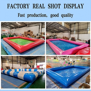 Instalaciones de parque de atracciones de piscina inflable gruesa y duradera de alta calidad en recreación acuática - Product Image 3