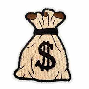 Patch brodé créatif thermocollant motif billet de banque dollar dessin animé pour vêtements - Product Image 5