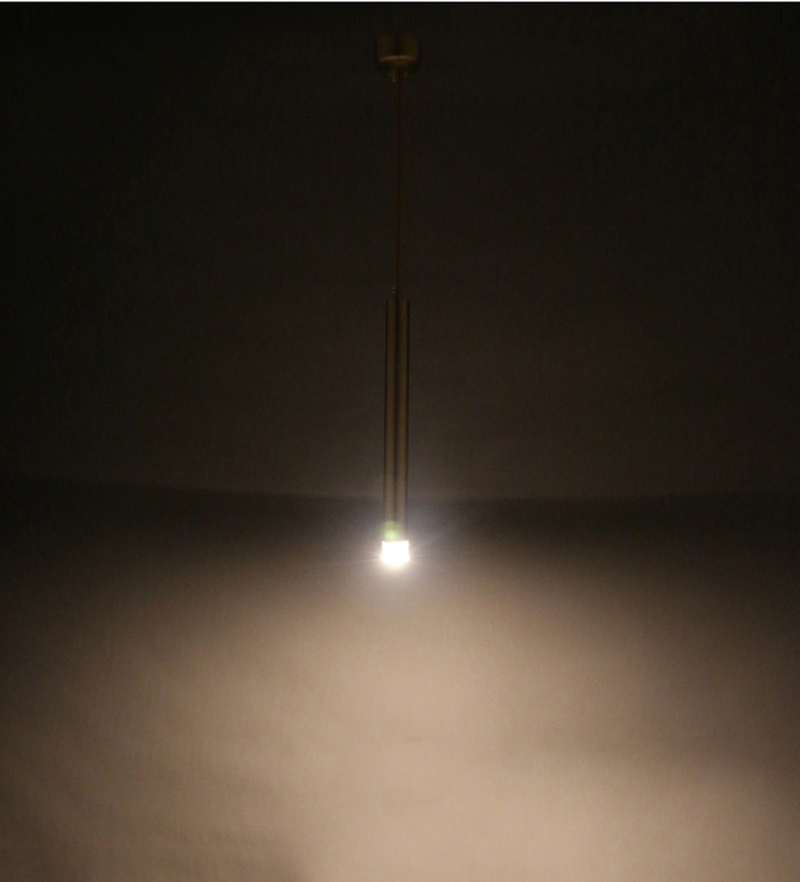 Modern Led Pendant Lamp Long Tube Cylinder Pipe Hanging Lamps Cord Pendant Light For Living Room