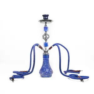 2 3 4 Hoses Glass Hookah Narguile Completo Shisha Pipe Chicha Cachimba Pipa Sisha Brush Coal Holder Accessories Club Party