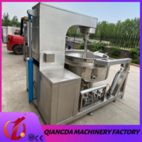 Marmite de cuisson à agitation planétaire en acier inoxydable Qiangda 400L avec bras de levage hydraulique et déchargement automatique, à chemise vapeur