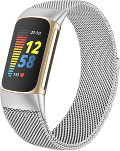 Boucle milanaise en métal pour <span class=keywords><strong>fitbit</strong></span> <span class=keywords><strong>charge</strong></span> 6 <span class=keywords><strong>bracelet</strong></span> de remplacement à <span class=keywords><strong>5</strong></span> bandes <span class=keywords><strong>bracelet</strong></span> magnétique en acier inoxydable <span class=keywords><strong>fitbit</strong></span> <span class=keywords><strong>charge</strong></span> <span class=keywords><strong>5</strong></span> Strap - Product Image 1