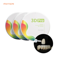 MIIYEN 3D Pro bloc de zircone dentaire matériau multicouche transparence pour dentaire antérieur 14 unités ponts dentiste CAD