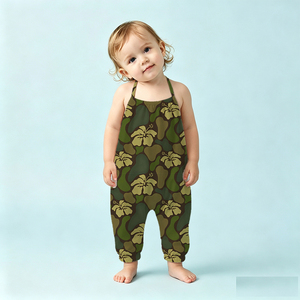 Tutina per Neonati ODM Personalizzata con Stampa Floreale Hawaiana, Body Estivo con Collo all'Americana, Abbigliamento Casual per Neonata - Product Image 2