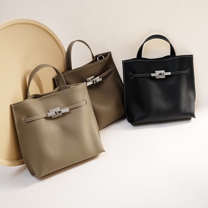 Women's Genuine Leather Magnetic Clasp Soft Bucket Tote Crossbody Single-Shoulder <strong>Bag</strong> Borsa Donna <strong>Vera</strong> <strong>Pelle</strong> Bolsas Feminina - Product Image 3
