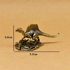 Ornamento in Ottone <span class=keywords><strong>Antico</strong></span> a Forma di Spinosauro - Elegante Artigianato Vintage per Regali Personalizzati - Product Image 1