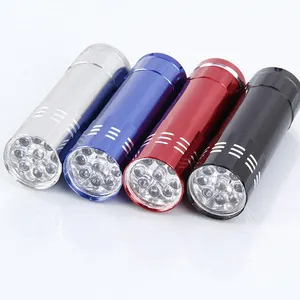 Super Mini 9 LED Flashlight Ultraviolet Light Nail Dryer Fast Drying UV led Lamp for Nails