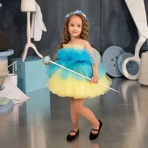 blue dress for baby girl Open-Back Long Beaded Ombre Prom Dress main image 0