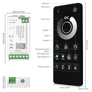 Contrôleur LED de bande lumineuse avec télécommande, fonction de contrôle de groupe, gradation de zone, contrôleur LED 720W de charge maximale - Product Image 6