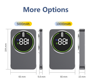 OEM ODM <span class=keywords><strong>Batterie</strong></span> <span class=keywords><strong>externe</strong></span> magnétique sans fil personnalisée Pack de <span class=keywords><strong>batterie</strong></span> <span class=keywords><strong>externe</strong></span> portable 10000mAh Magsaferred Power Bank avec affichage LED - Product Image 6
