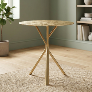 Hot Pick Modern Round Metal <b>Side</b> <b>Table</b> Contemporary Design <b>Gold</b> Finish Living Room Furniture Durable Construction - Product Image 5