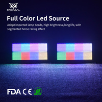 Pack de 10 Lumières de Scène DJ à Effet Stroboscopique et Wash LED RGB DMX 280W (960 LED) à 8+8 Segments avec Flight Case