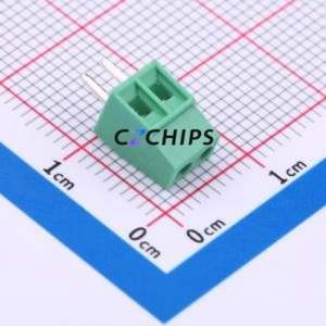 MX128-2.54-02P-GN01-Cu-Y-A Screw Terminal Block Through hole Component (THT),P=2.54mm Connector 1x2P 2.54mm Green Through Hole - Product Image 1