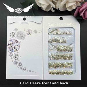 Cristales Redondos de Cristal con Base Plana para <span class=keywords><strong>Uñas</strong></span>, Tamaños Personalizados de SS3 a SS10, 6 Rejillas, para Accesorios de Bricolaje - Product Image 3