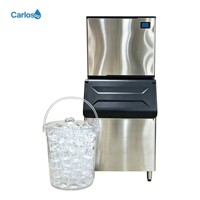 Machine à glaçons en cubes à refroidissement par air, production élevée de glace par jour, alarme de manque d'eau, pour bars et grands cafés