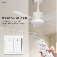Ventilateur de plafond LED moderne et silencieux avec moteur DC sans balais, télécommande, intensité variable, décoratif et luxueux pour chambre, salon, hôtel
