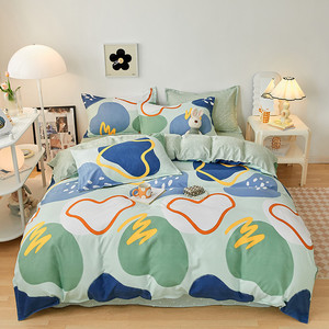 EW 4 Pcs Duvet over sobre Bed preads Bedding ETS uustomized rrint esigner Bedding omomforter ETS ottotton - Product Image 1