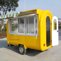 Remolque de comida móvil personalizado, carrito de helado para perro caliente, carrito de cocina móvil, expendedora de zumo, remolque de comida pequeño
