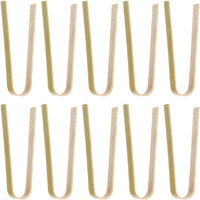 Mini pinces à pain jetables en bambou de 4 pouces, antidérapantes, légères, lavables à la main, ustensiles de cuisine