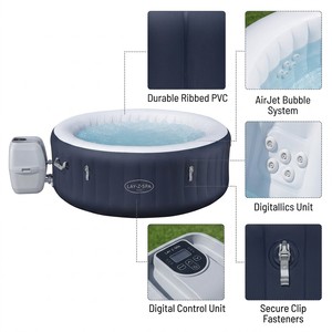 Jacuzzi Inflable Redondo para Interiores Bestway 6001E 1.80m X 66cm <span class=keywords><strong>Lay</strong></span>-<span class=keywords><strong>Z</strong></span>-<span class=keywords><strong>Spa</strong></span> <span class=keywords><strong>Miami</strong></span> <span class=keywords><strong>AirJet</strong></span> SaluSpa - Product Image 2
