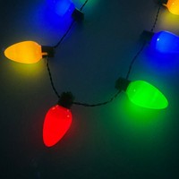 Collier lumineux LED 9 ampoules pour Noël, décorations de fête, accessoires pour pulls de Noël, Diwali, Ramadan, à piles