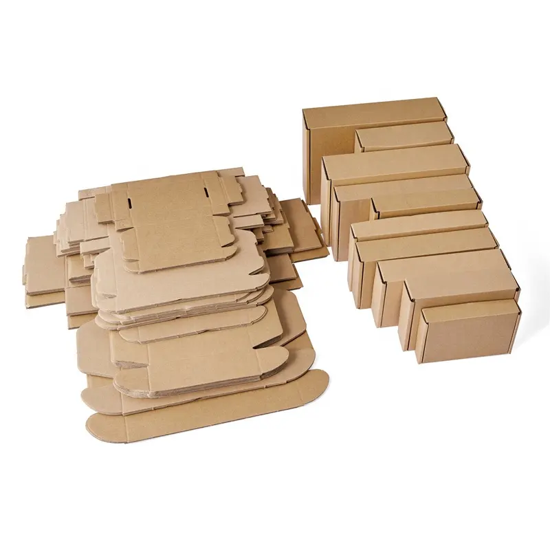 Mailer Kraft Cardboard Shipping Extra Hard Packing Box Postal Corrugated Paper Carton Box Airplane Box for Delivery Packaging