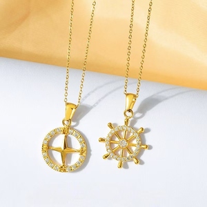 Collier en acier inoxydable tendance hip-hop avec pendentif <span class=keywords><strong>ancre</strong></span> <span class=keywords><strong>de</strong></span> <span class=keywords><strong>bateau</strong></span> pour femme - Product Image 6