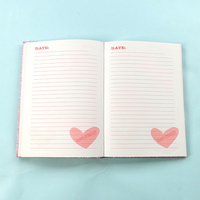 Agenda 2021 — ordinateur portable pour enfant, carnet de notes rose à paillettes, couverture rigide personnalisée avec tête de mickey