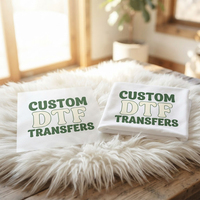 Transferts thermiques DTF personnalisés en vinyle pour t-shirts, avec logo et motifs sur mesure, pour presse à chaud