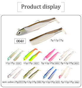12g 10.5cm Black <strong>Mino</strong> Lead Head Soft Bait with <strong>T</strong>-Tail PVC Double Tailed Bass Perch for Bottom Fishing - Product Image 5