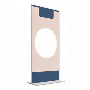 Espositore da Tavolo Rettangolare in Acrilico EUROPEL, Supporto a T 145 x 210 mm, Porta Menu Verticale, Porta Cartelli Pubblicitari - Product Image 1