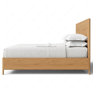 FERLY Letto Moderno di Lusso con Struttura in Legno Massello, Design Confortevole e Morbido, Dimensioni Matrimoniale o Queen, Mobili per Camera da Letto in Legno di Quercia - Product Image 3