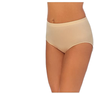 Braguitas de mujer color nude beige de cintura alta sin costuras, cobertura total, control de abdomen, ropa interior suave, venta al por mayor a granel - Product Image 1