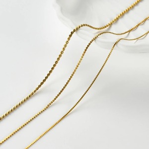 Collar de Acero Inoxidable en Forma de S Delgado, Ancho 0.9/1.2/1.6MM, Chapado en Oro y Plata, Cadena de Eslabones Brillantes para Colgantes, Joyería y Regalos - Product Image 5