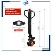 Cric transpalette hydraulique 2 tonnes Frein électromagnétique Transpalette manuel Mise à niveau Poignée électrique 42V Camion manuel 42V Mise à niveau Nouveau