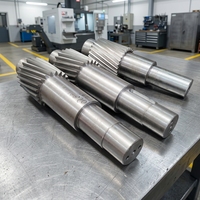 Arbre à cannelures long sur mesure, pièces de rechange usinées CNC de haute qualité pour usine de canne à sucre, grand arbre à cannelures