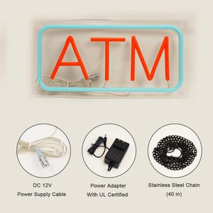 ATM neon LED transparent acrylic panel indoor bank entrance ATM indicator light ambient light <b>sign</b> luminous signage custom 12V - Product Image 2