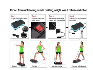 <span class=keywords><strong>Plateforme</strong></span> <span class=keywords><strong>vibrante</strong></span> d'exercice à domicile OEM, la meilleure et la moins chère, avec résistance, pour le remodelage corporel et la stimulation de tout le corps - Product Image 3