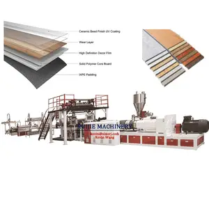 Extrusión de láminas para suelos de Spc/PVC/azulejo/línea de producción de vinilo