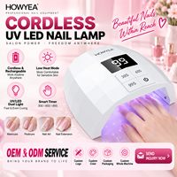 Lampe à ongles UV LED sans fil haute puissance HOWYEA, professionnelle, portable, pour la maison et les salons