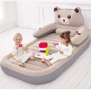 Commercio all'ingrosso plasmopara affollamento materasso ad aria letto per bambini del panda del fumetto letto aria con staccabile schienale
