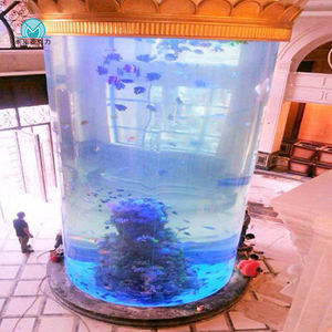 Grote Aangepaste Aquaria Glas Acryl Acryl Cilinder Ronde Aquarium Aquarium - Product Image 3