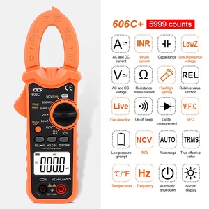 VICTOR 606C+ AC/DC <b>Clamp</b> Multimeter, 5999 Counts 600A 600V, NCV, Low Impedance Voltage & Flashlight Tester - Product Image 2